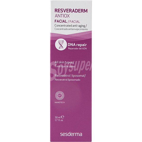 Resveraderm crema antioxidante antienvejecimiento para todo tipo de piel