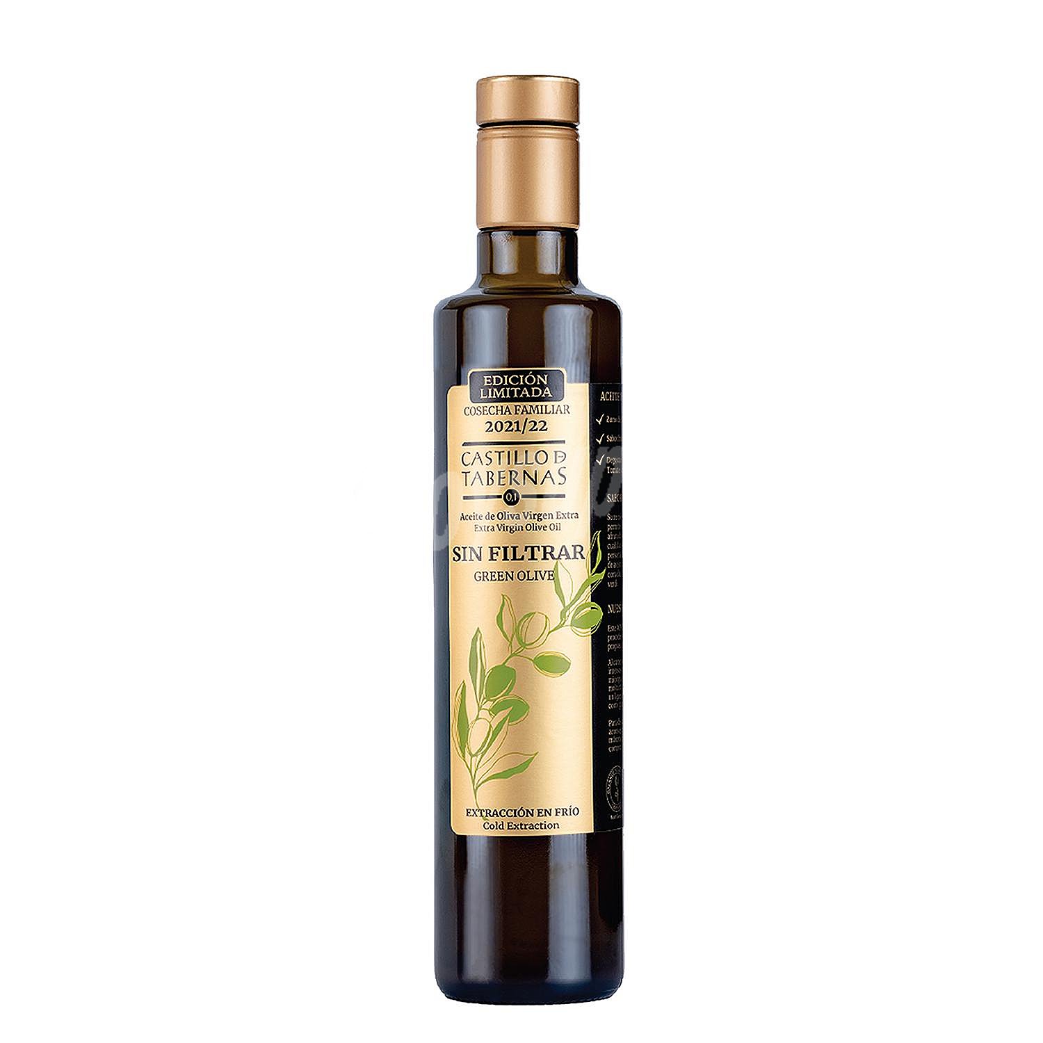 Aceite de oliva virgen extra sin filtrar green olive Castillo de Tabernas