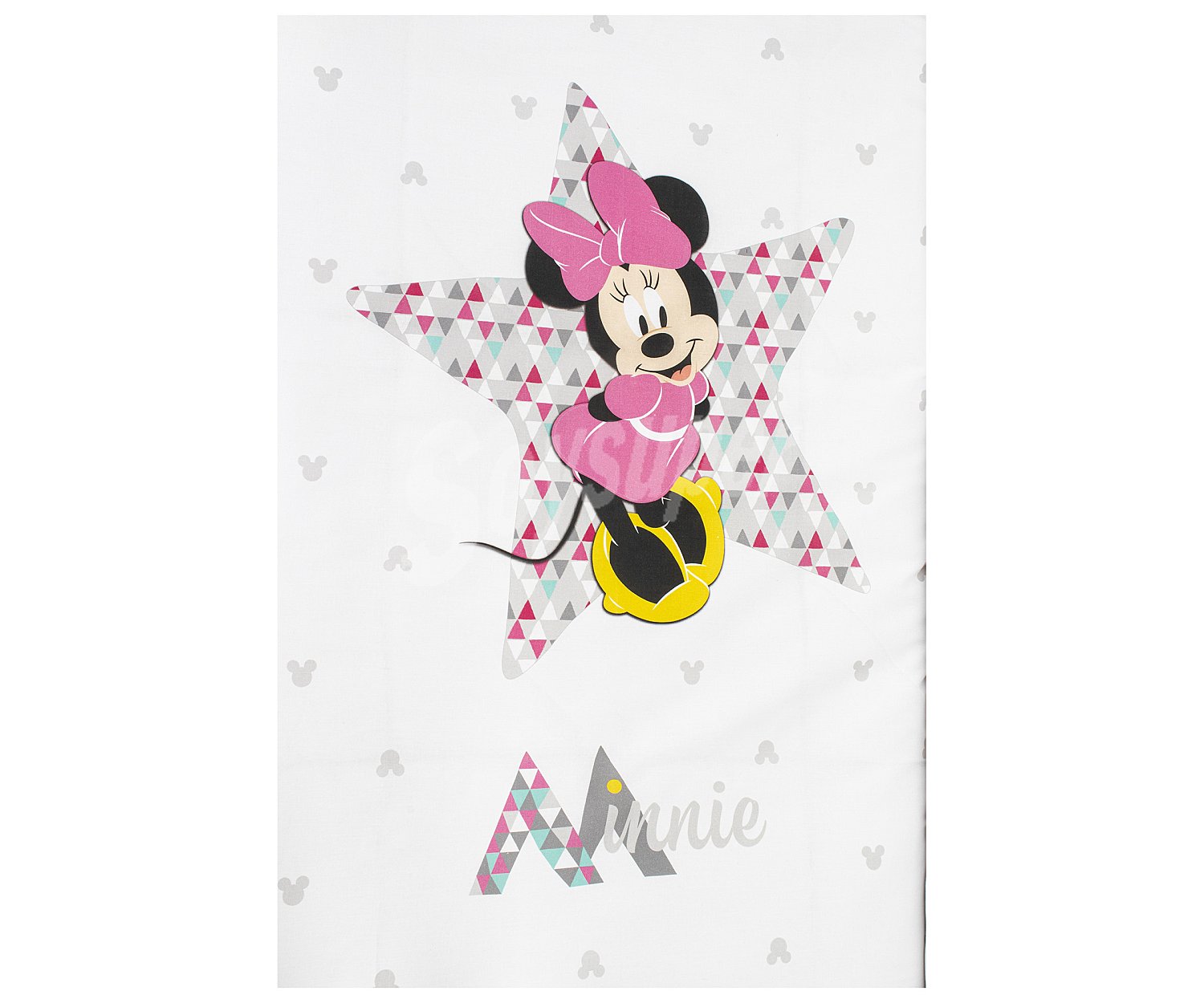 Coordinado de cuna de dos piezas, diseño minnie,minnie disney.