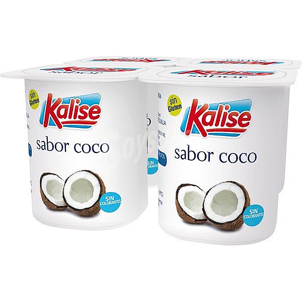 Yogur sabor coco pack 4 unds. 125 g