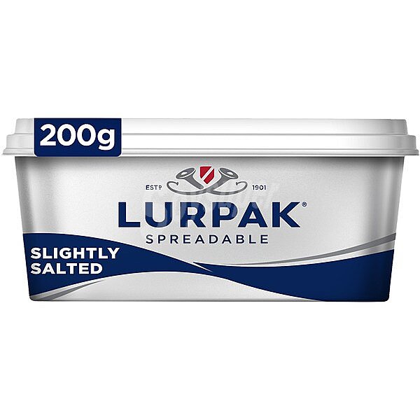 Mantequilla fácil de untar ligeramente salada Lurpak