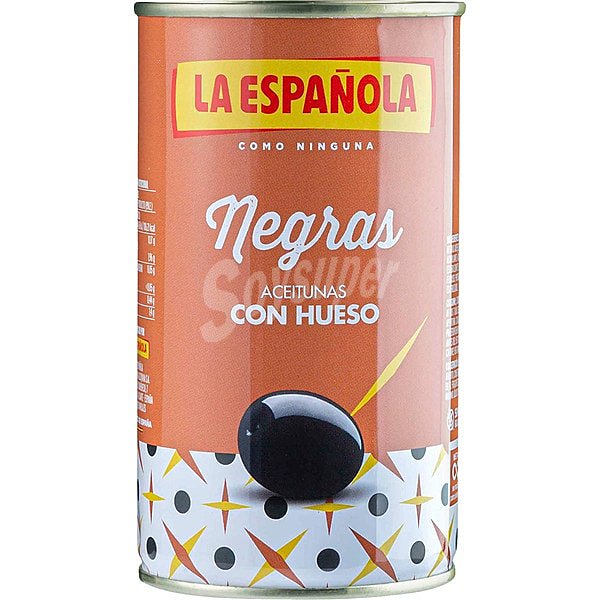 Aceitunas negras con hueso LA española