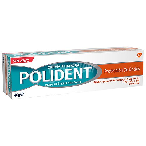 Polident Crema adhesiva para prótesis dentales con fijación fuerte y sin zinc polident Protección de encías