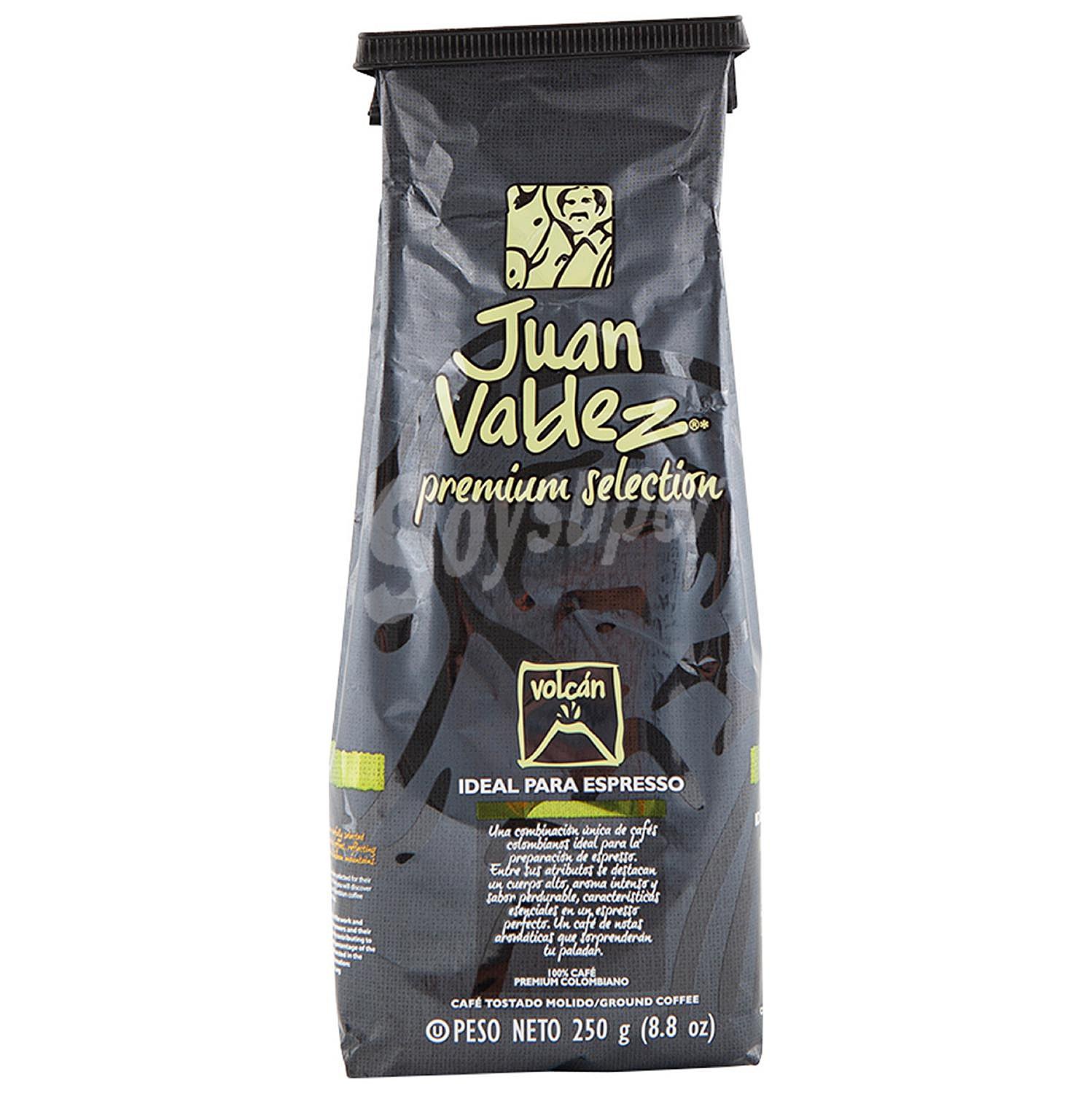 Café tostado molido Juan Valdez Premium Volcán