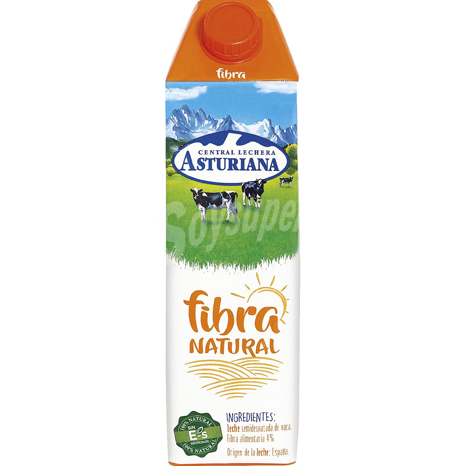 Leche semidesnatada Naturfibra asturiana