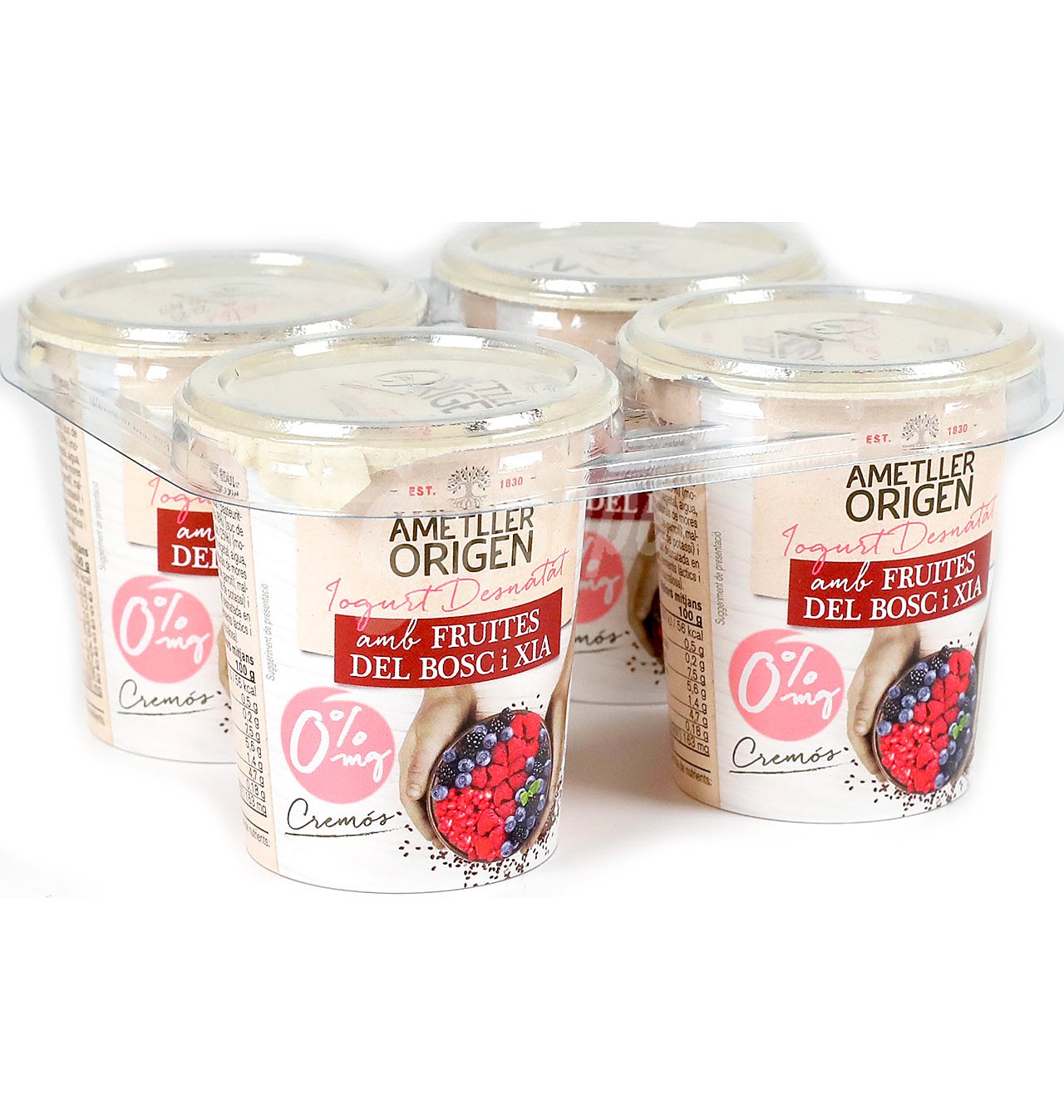 Yogur desnatado frutos rojos