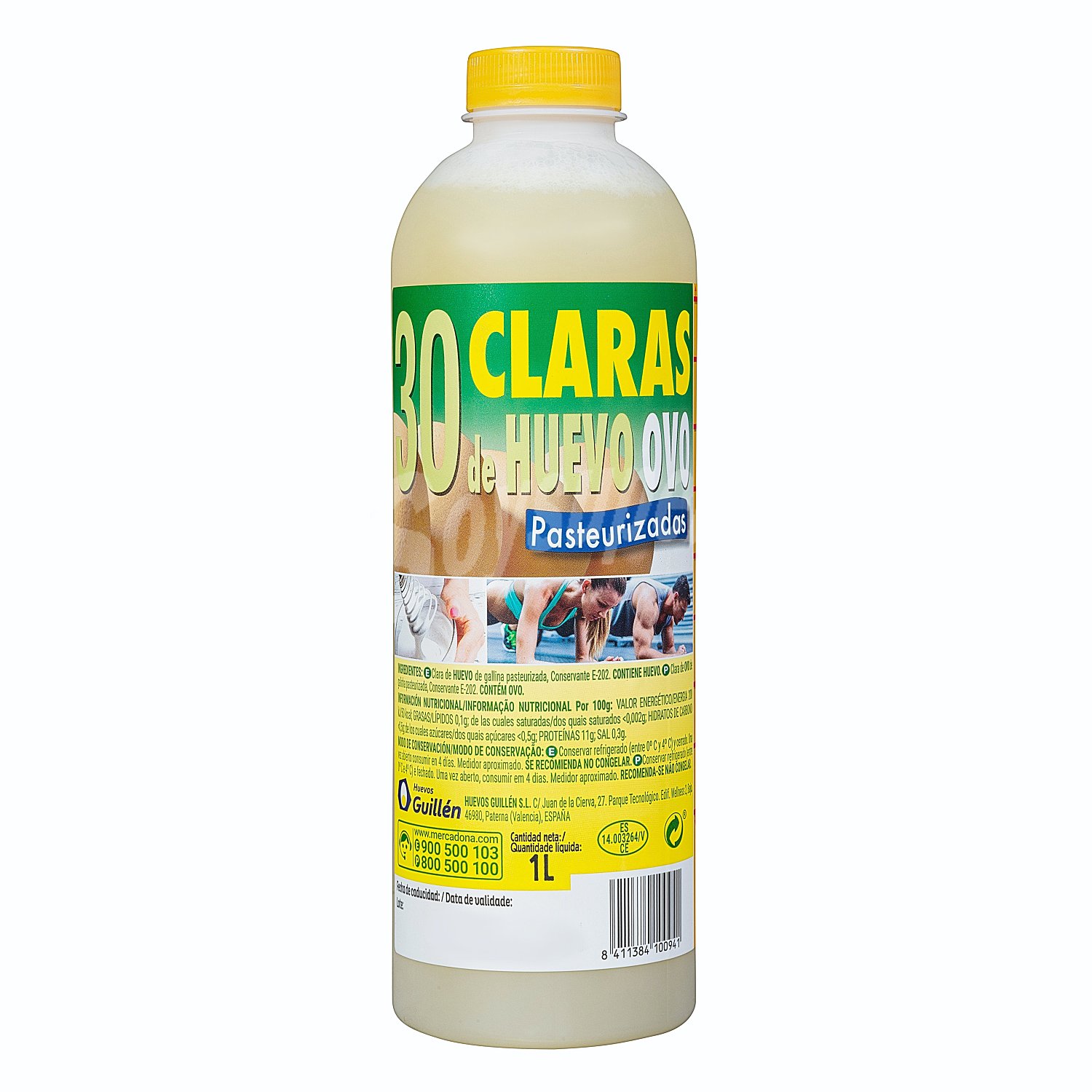 Clara huevo liquida pasteurizada