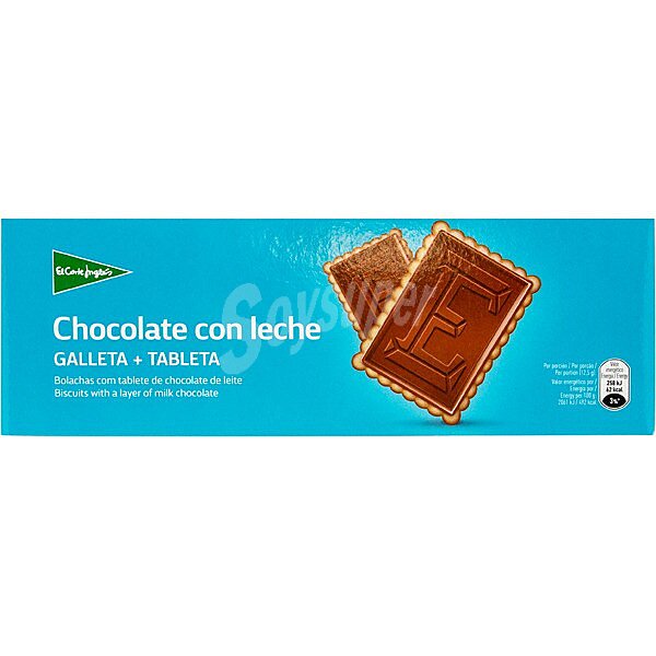 Galletas con tableta de chocolate con leche