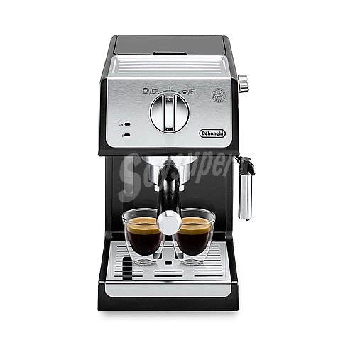 Cafetera espresso delonghi ECP 33.21, presión 15 bar, molido o monodosis, depósito 1,1L, calienta tazas