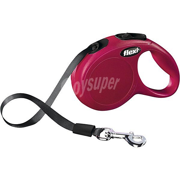 Correa extensible para perros hasta 15 kg color rojo