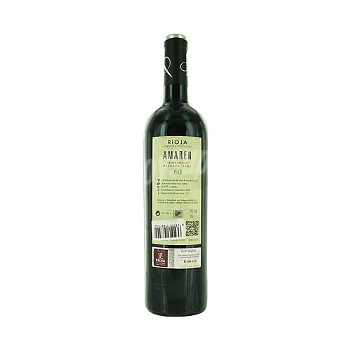 Amaren Vino tinto reserva con D.O. Rioja amaren