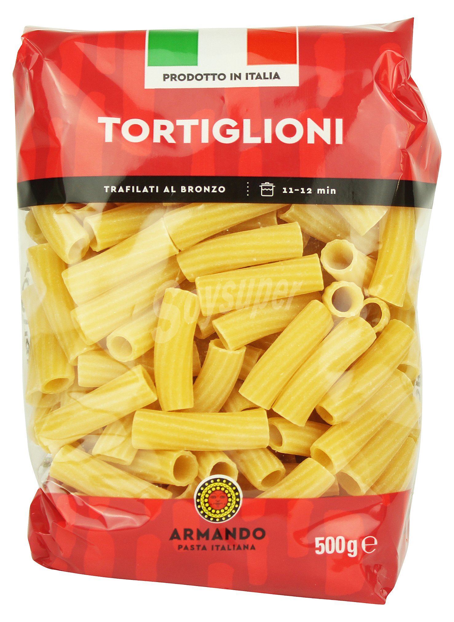 Tortiglioni pasta italiana (macarron grande)