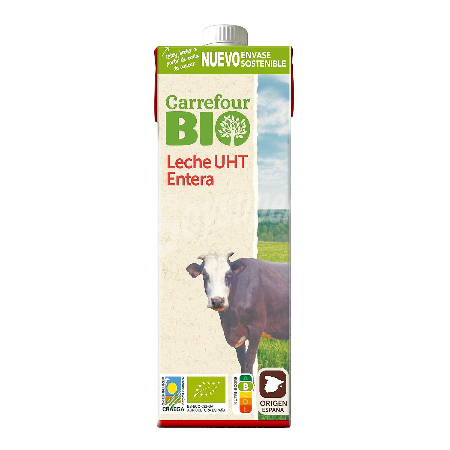 Leche entera ecológica Carrefour Bio