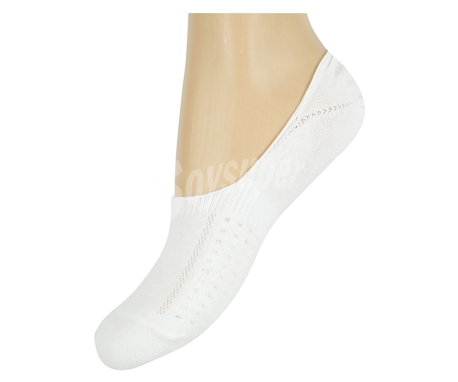 Calcetín invisible unisex color blanco, talla 41/45 Sporty