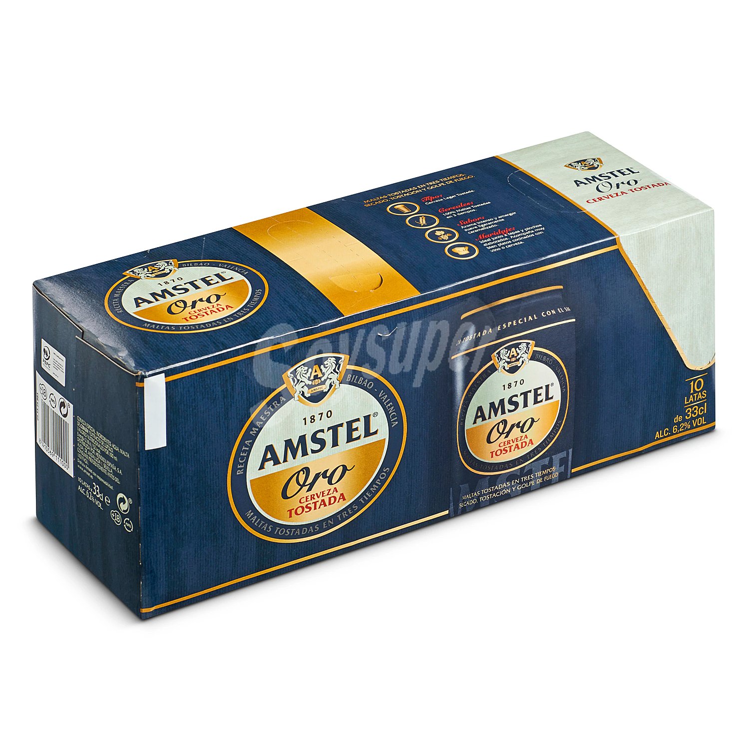 Cerveza Amstel Oro tostada