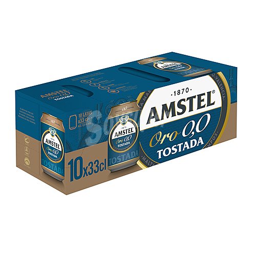 Amstel Cerveza alcohol 0,0 % tostada amstel ORO