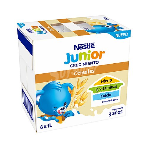 Nestlé Leche (2) de crecimiento con cereales, a partir de 3 años nestlé Junior