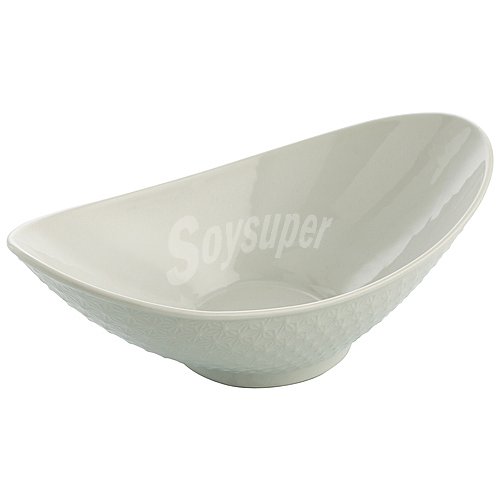 Fuente ovalada de porcelana blanca especial para risottos, 28,2X15,5X9cm., Gastro Fun quid