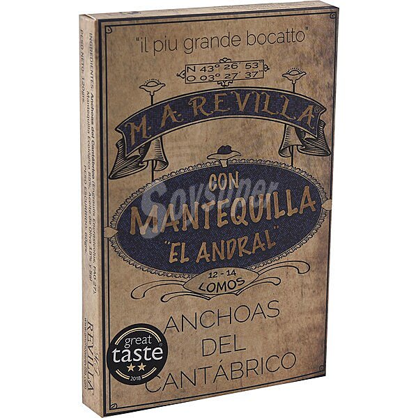 Anchoas del Cantábrico con mantequilla El Andral