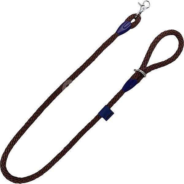 Correa de nylon para perros marrón 120 cm