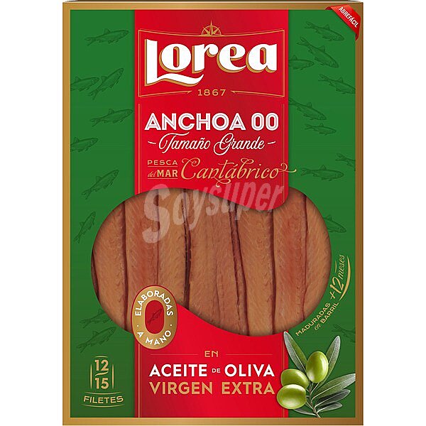 Filetes de anchoa del Cantábrico en aceite de oliva virgen