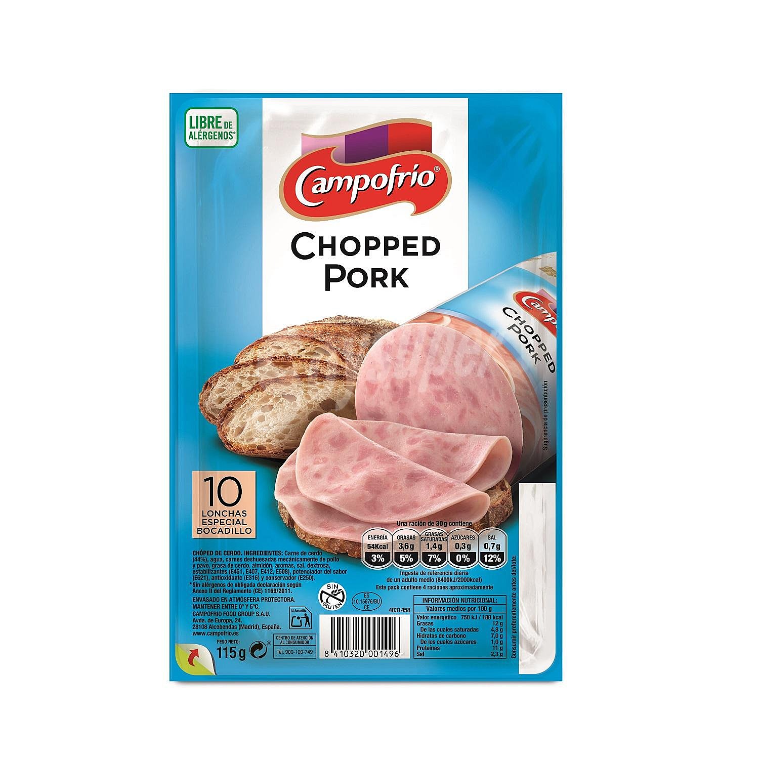 Chopped pork sin gluten