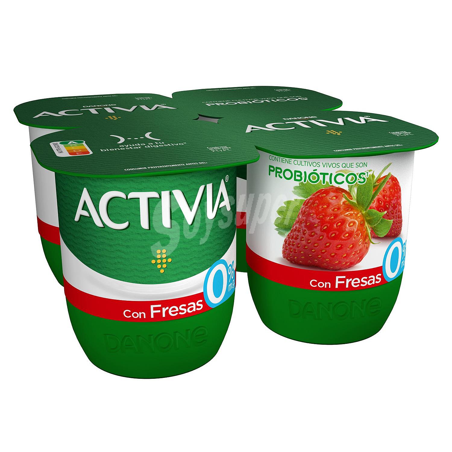 Bífidus desnatado con fresas Danone Activia