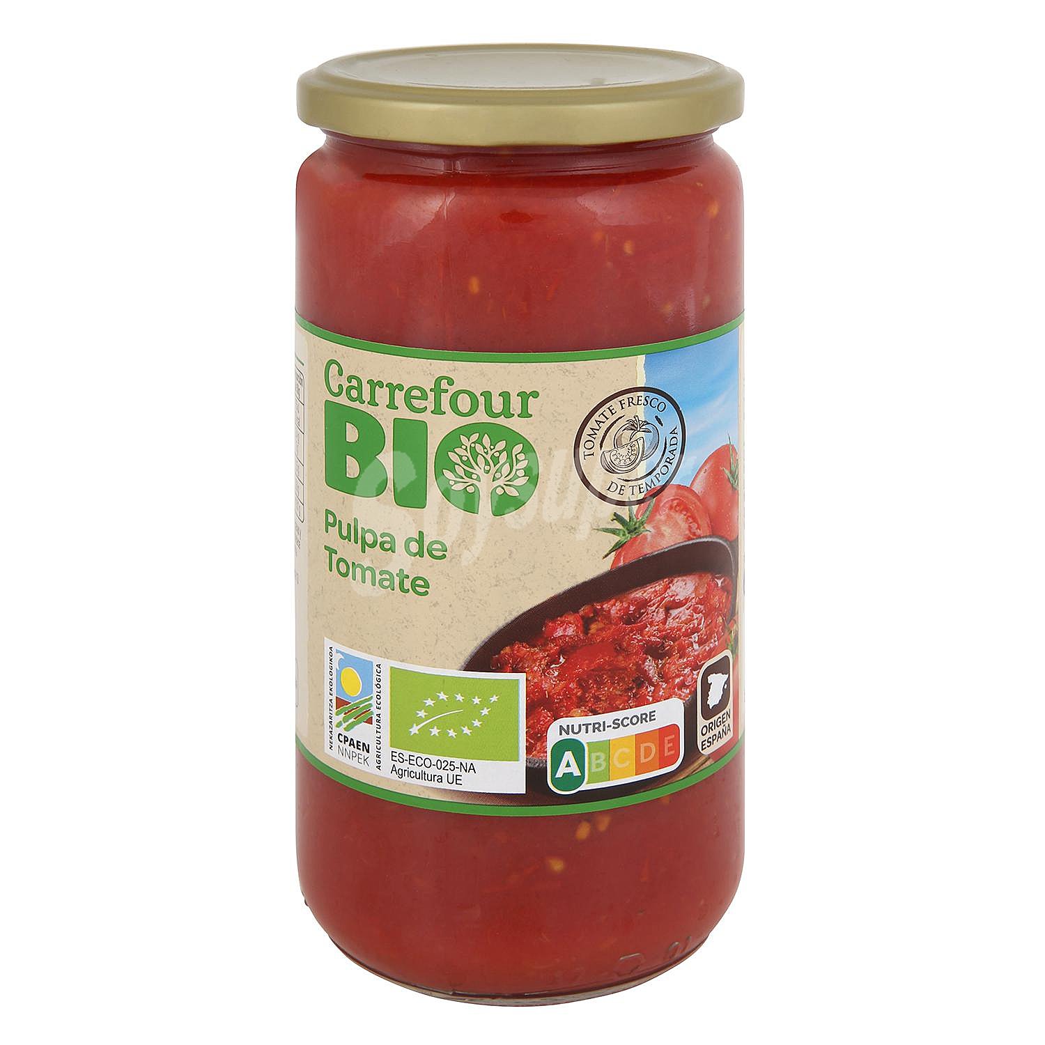 Pulpa de tomate ecológico Carrefour Bio