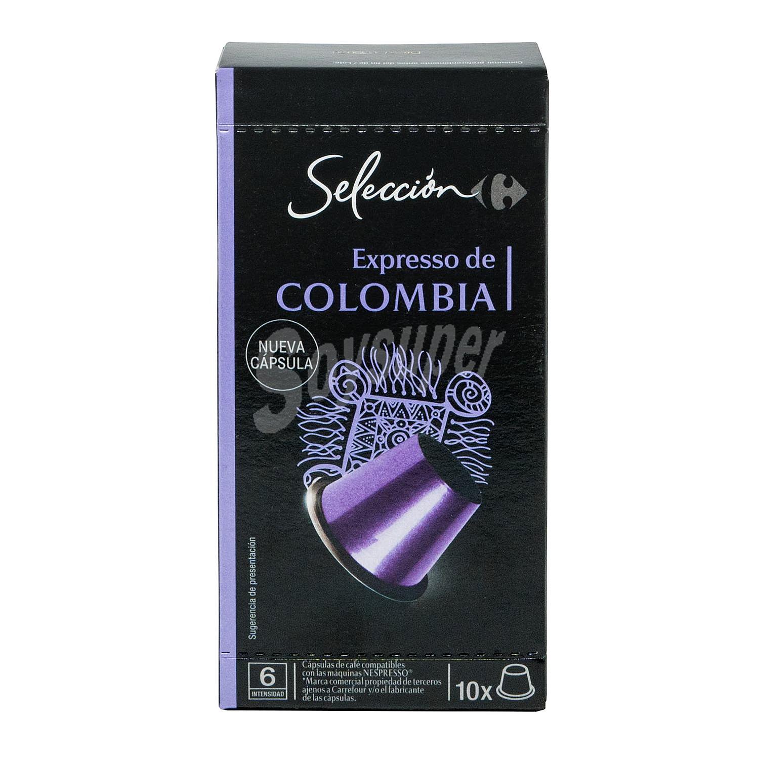 Café espresso de Colombia en cápsulas compatible con Nespresso