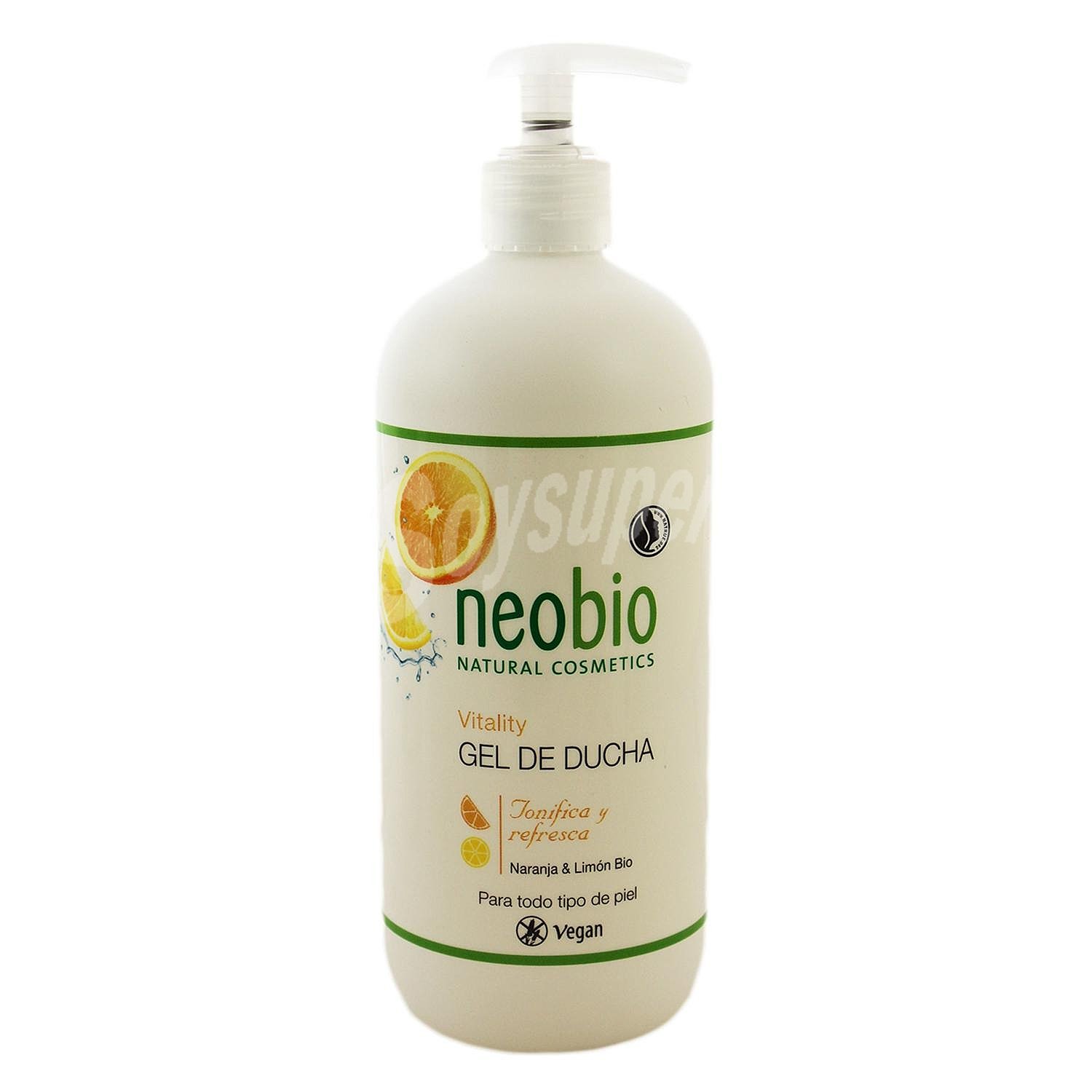 Gel de ducha naranja & limón ecológico Neobio