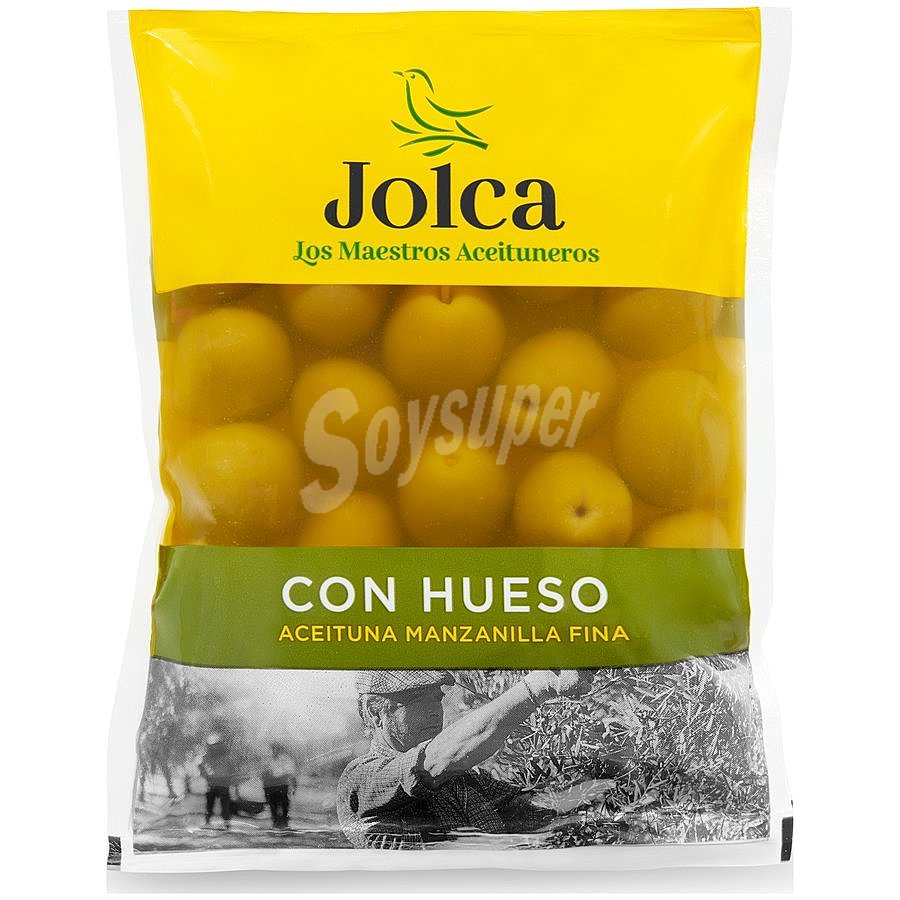 Aceitunas verdes manzanilla fina con hueso jolca