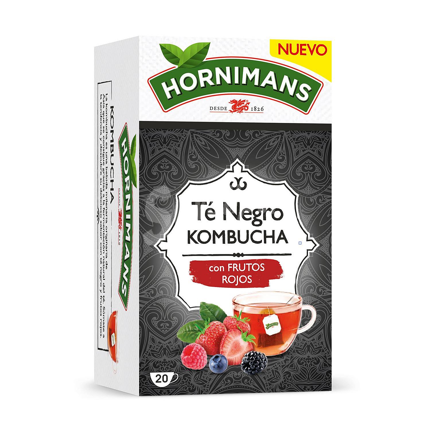 Té negro Kombucha con frutos rojos