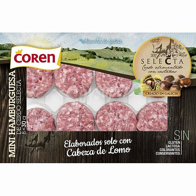 Mini hamburguesa de cerdo selecta