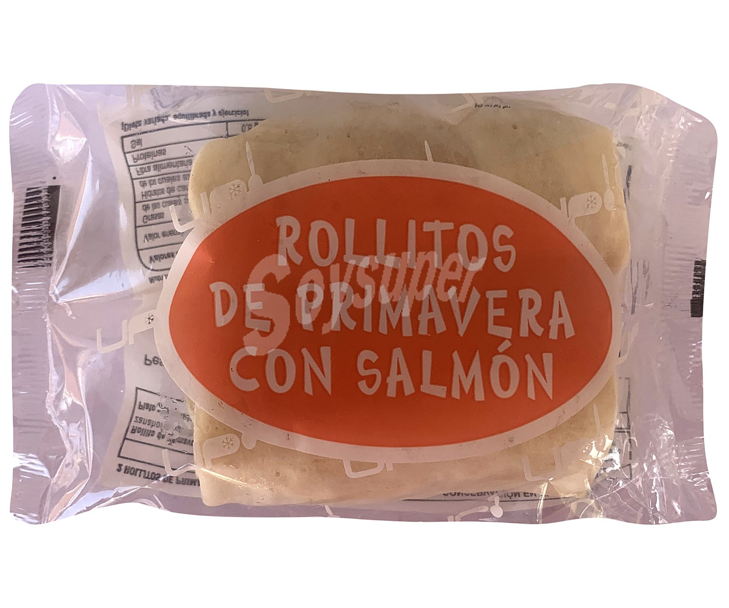 Rollitos de primavera congelados, con salmón