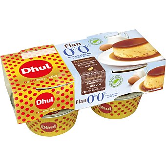 Flan de huevo al baño maría 0% mg pack 4 unidades 100 gr