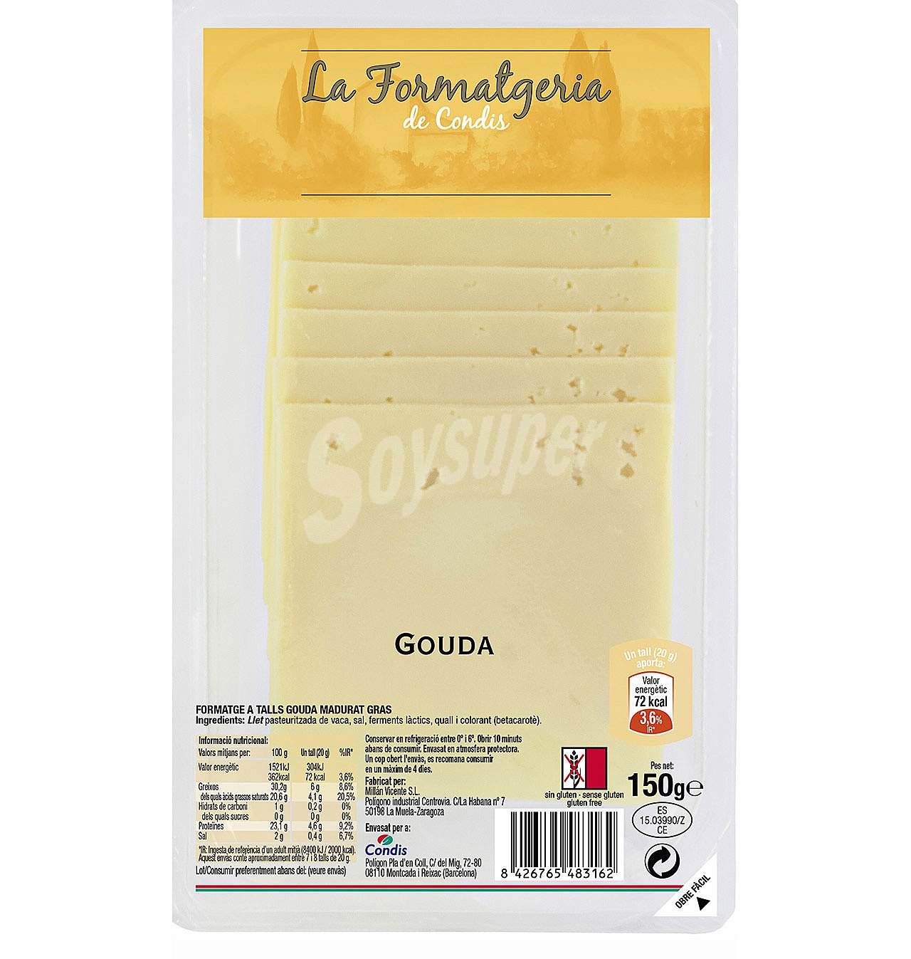 Queso gouda lonchas