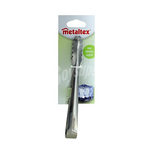 Pinzas para hielo, 18 centímetros, acero inoxidable metaltex