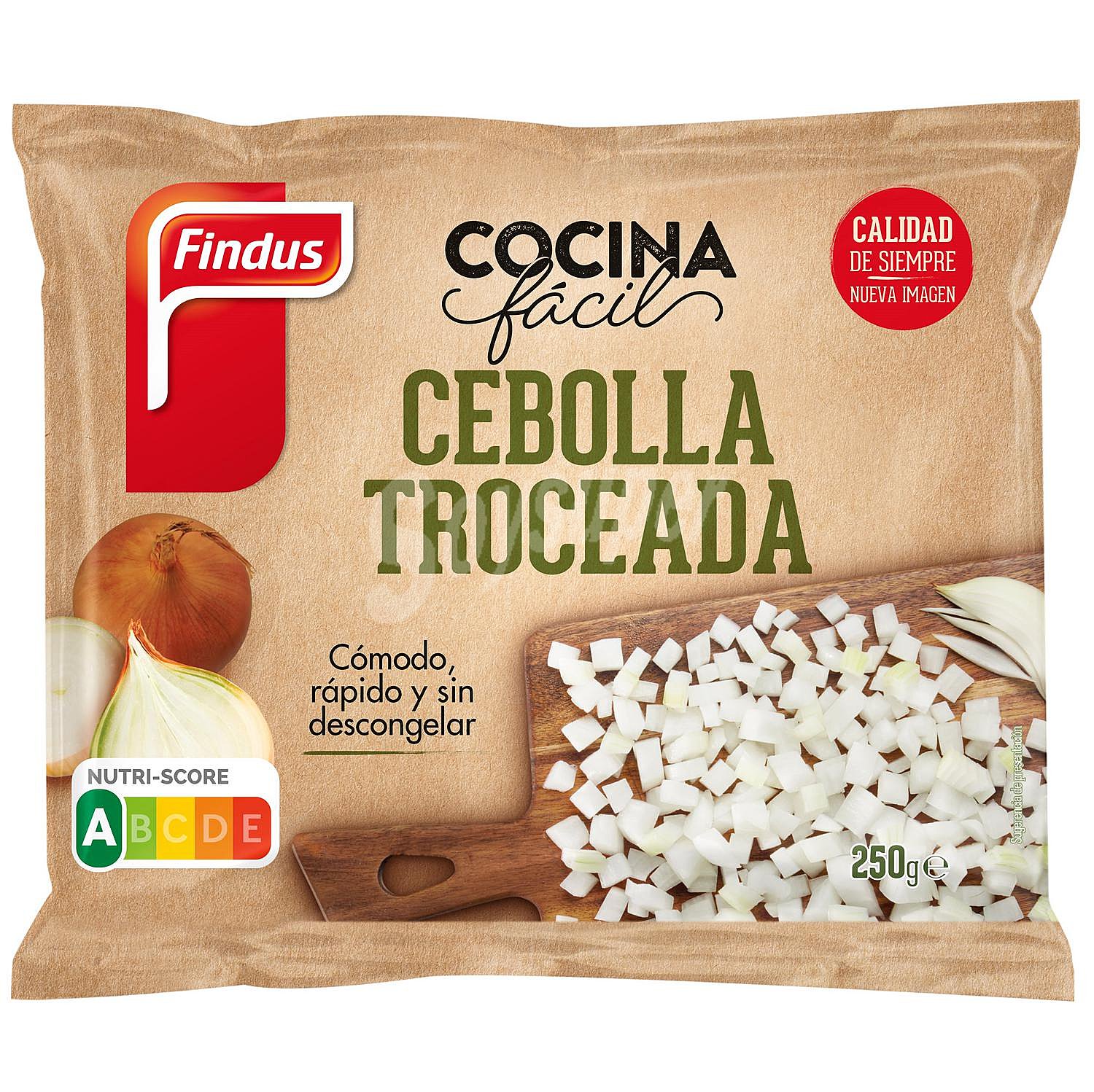 Cebolla troceada y ultracongelada findus