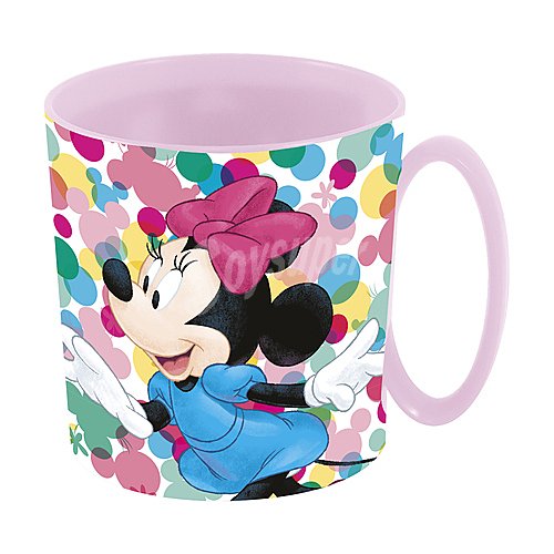 Taza infantil apta para microondas de 0,35 litros con diseño minnie.