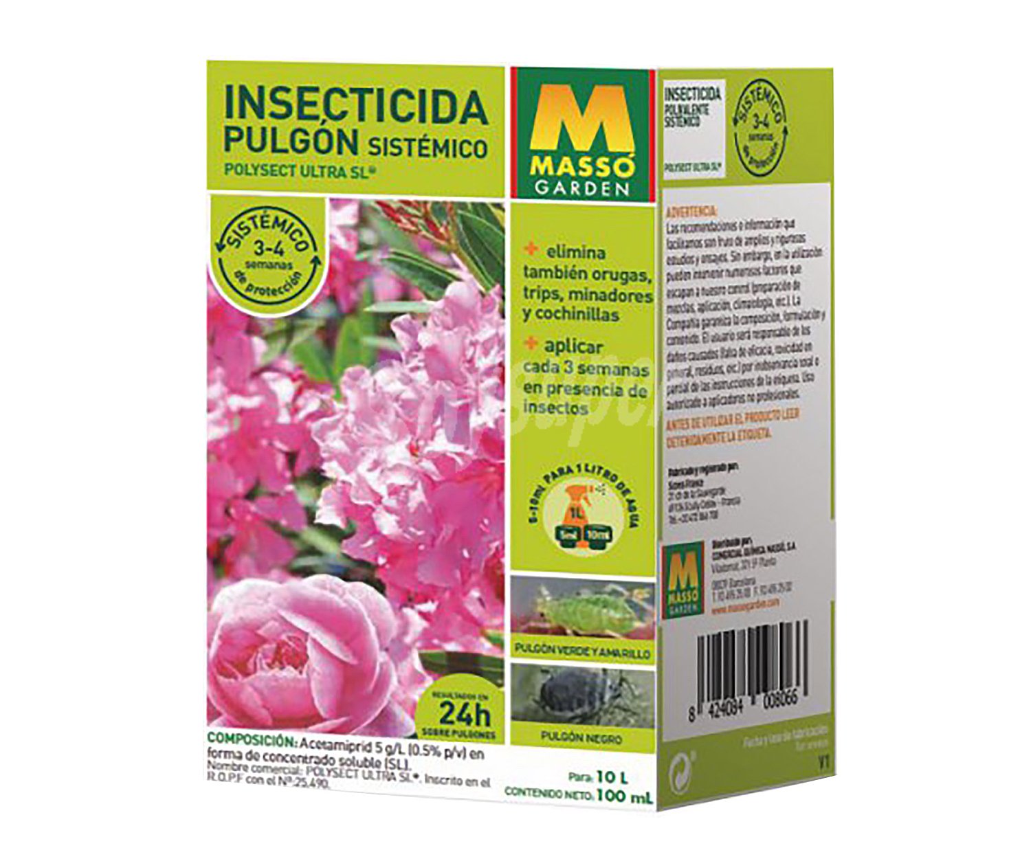 Insecticida pulgon y oruga, MASSO.