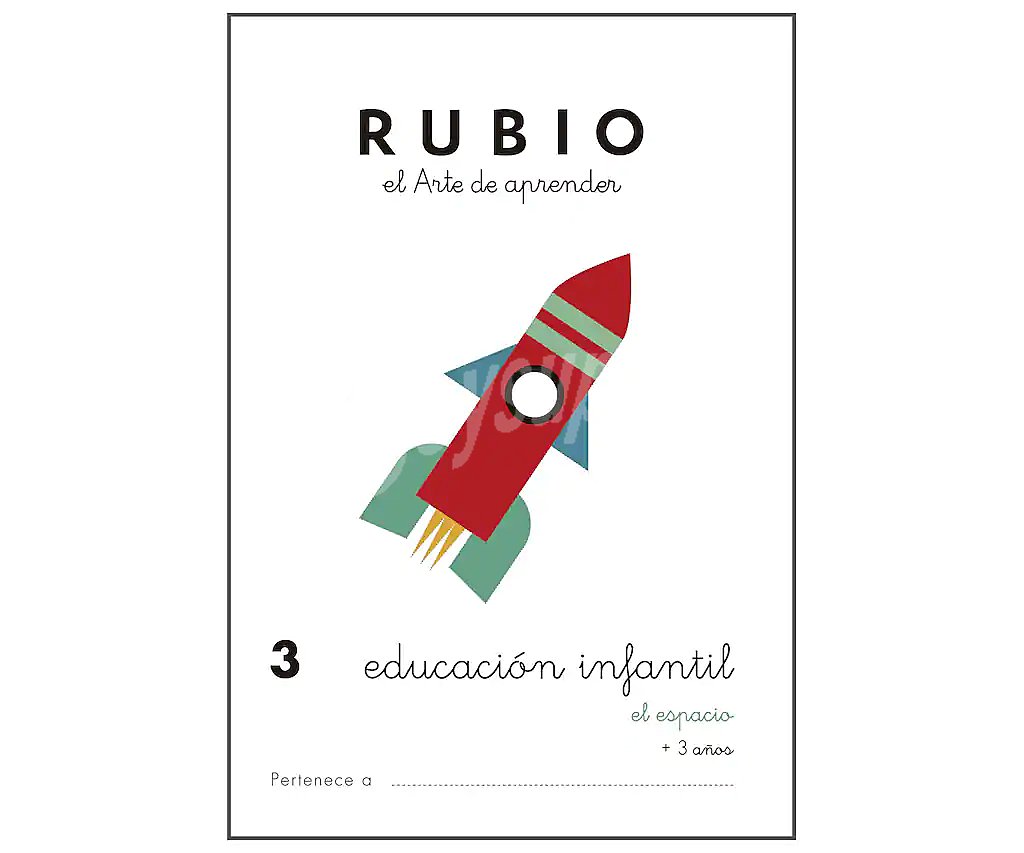 Cuadernillo Rubio Educación Infantil 3, El espacio, 3-5 años. Género: actividades. Editorial Rubio