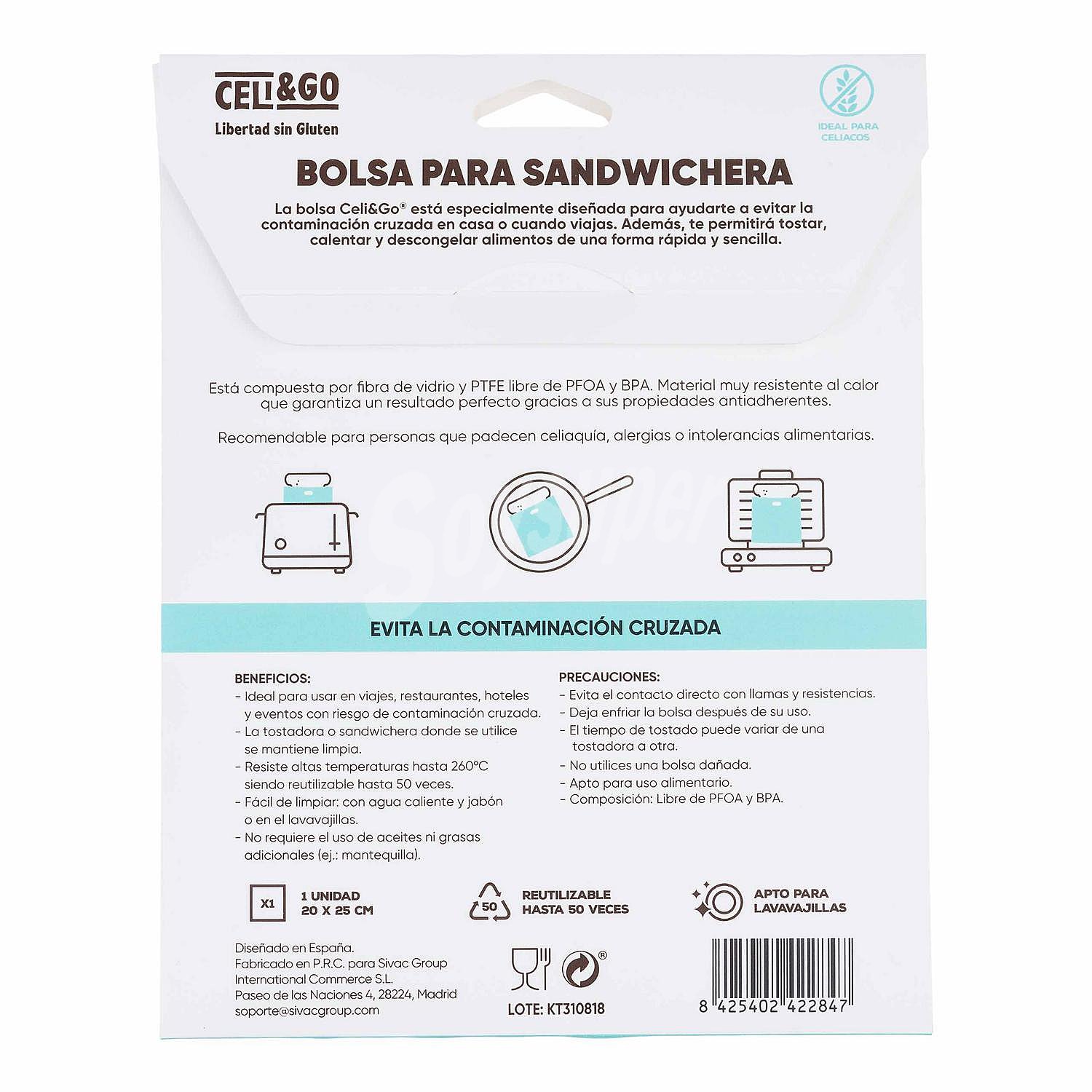 Bolsa para sandwichera celi&go