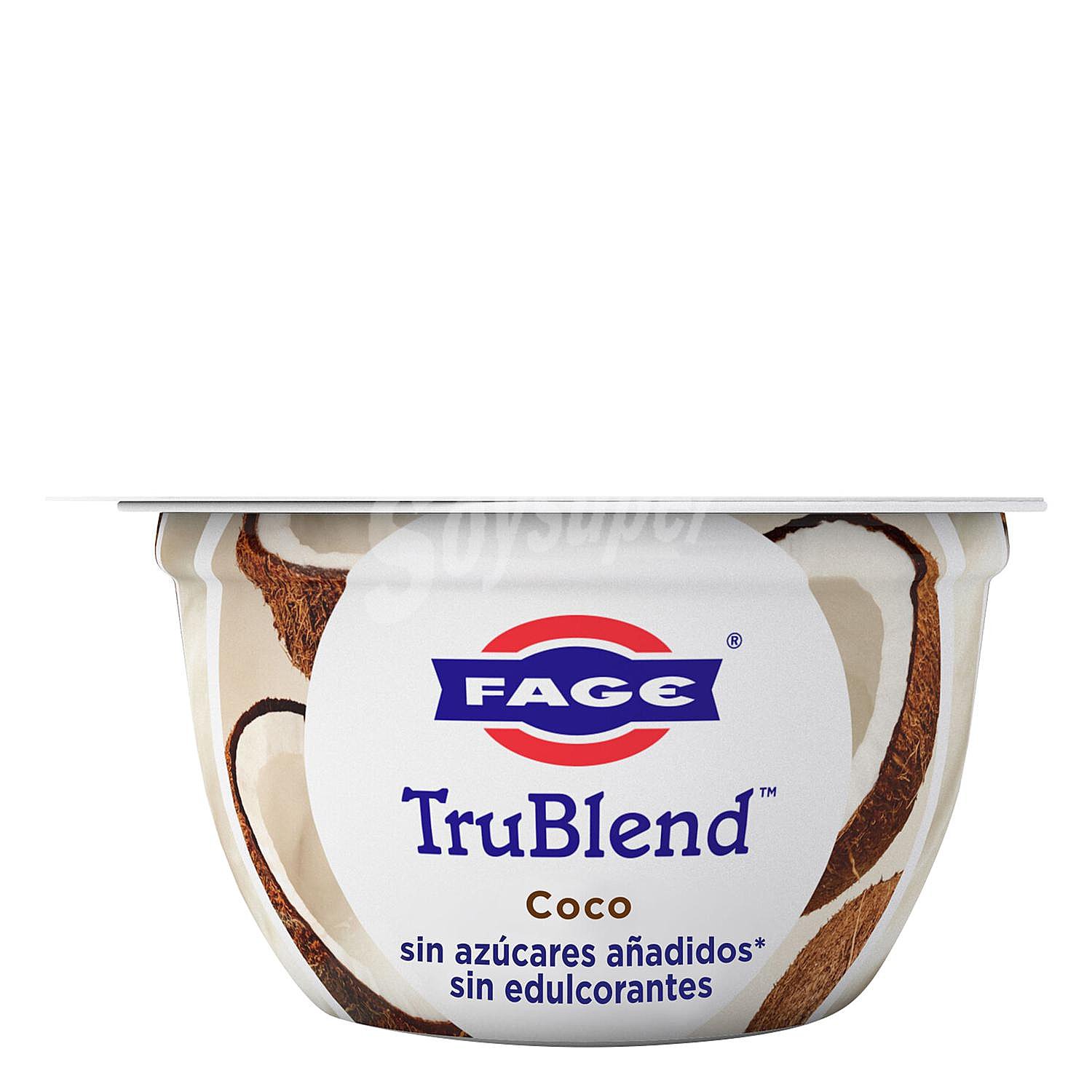 Trublend yogur griego de coco alto en proteínas sin azúcares añadidos bajo en grasa sin edulcorantes