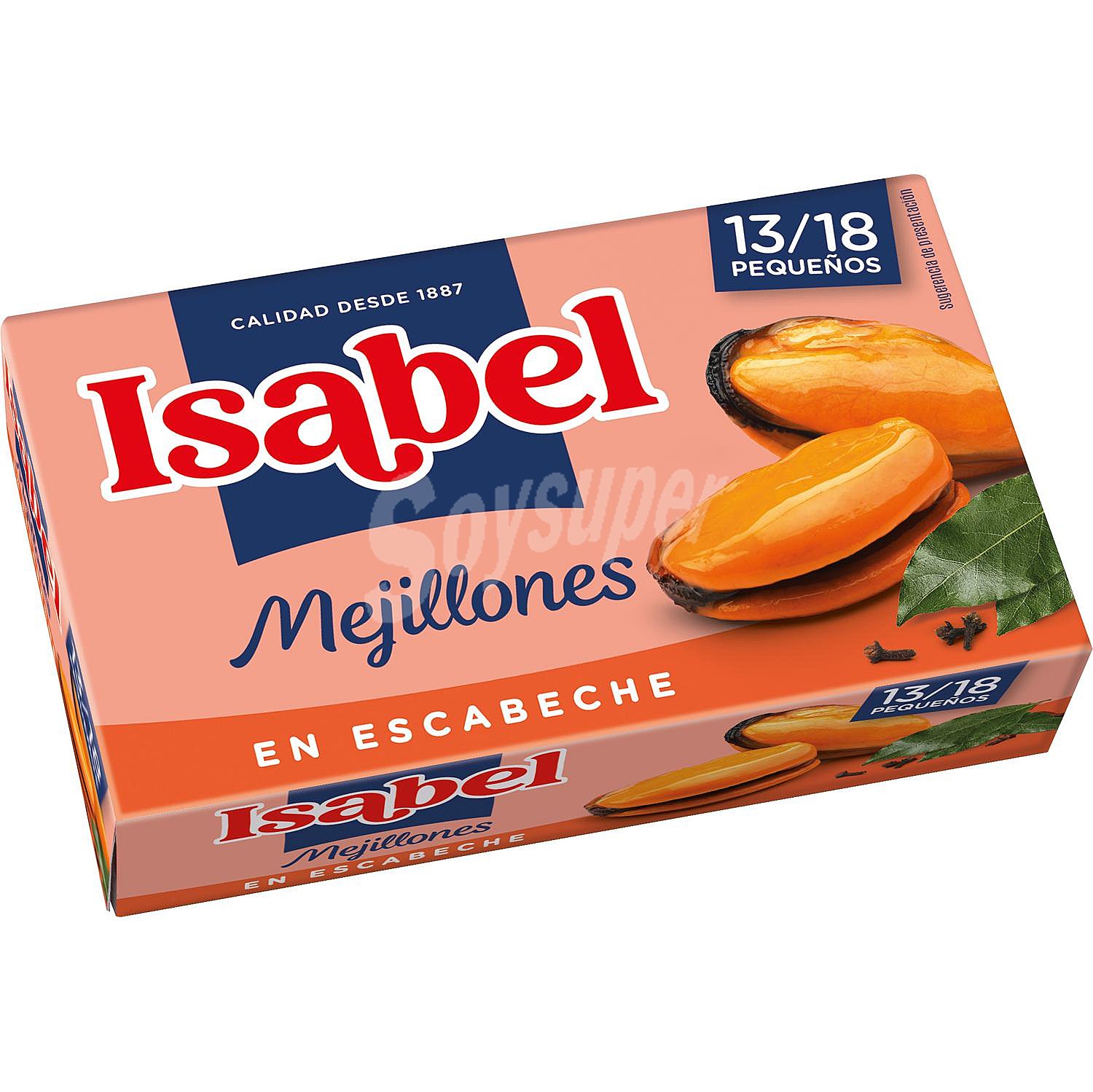 Mejillones frescos de campaña en escabeche, 13/18 piezas