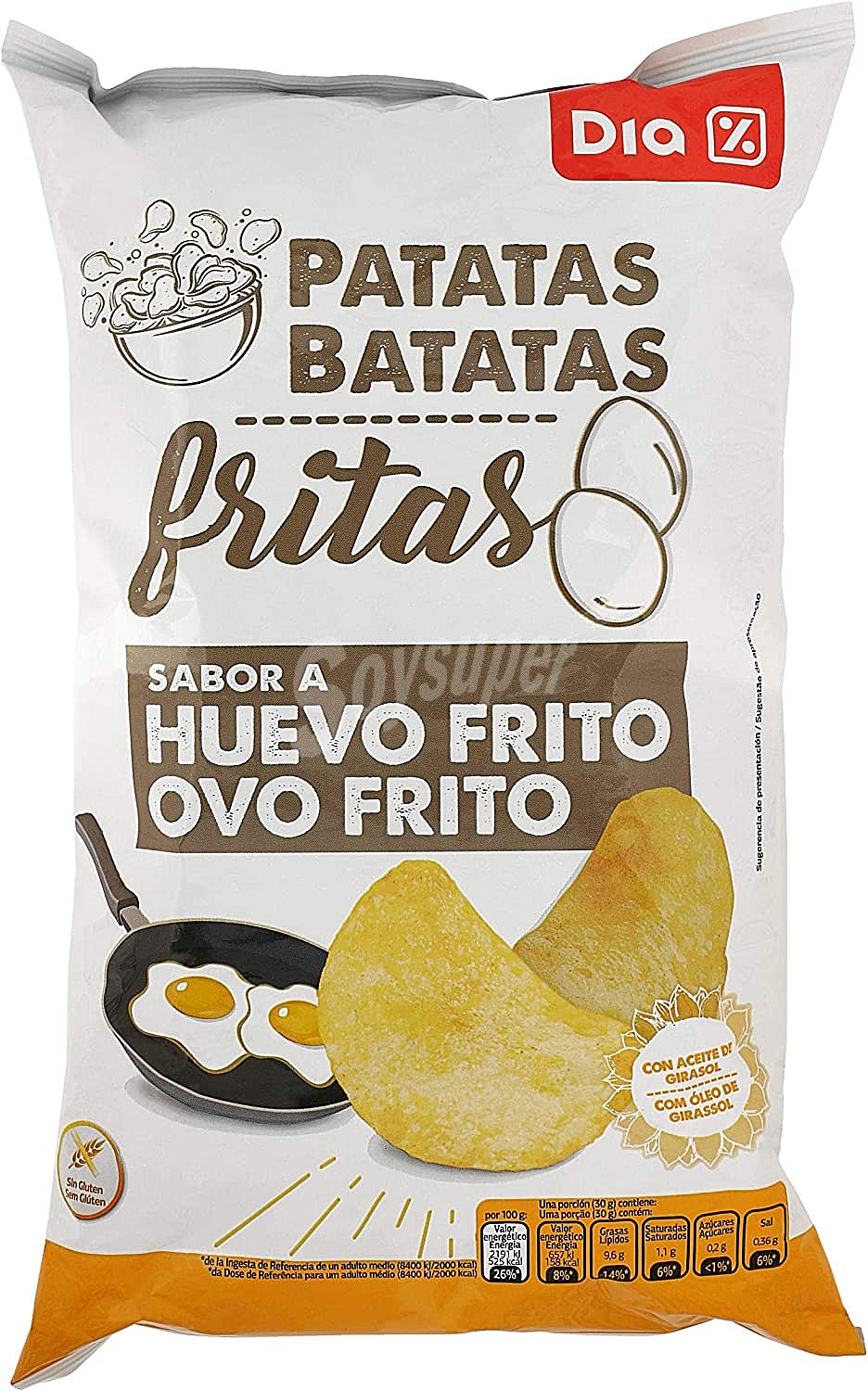 Patatas fritas sabor huevo frito Snack Maniac