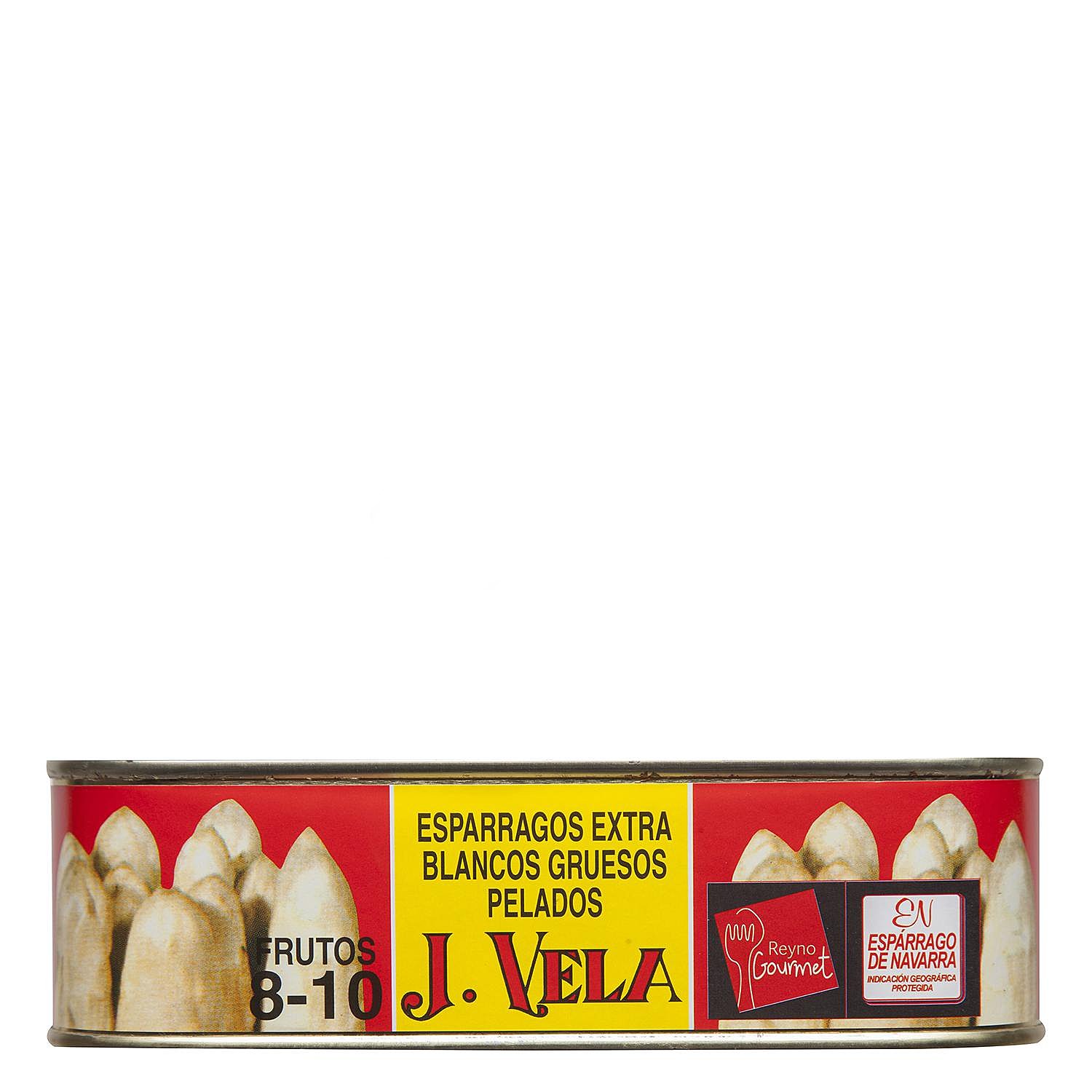 Espárragos extra blancos gruesos pelados 8/10 pzs. j.vela