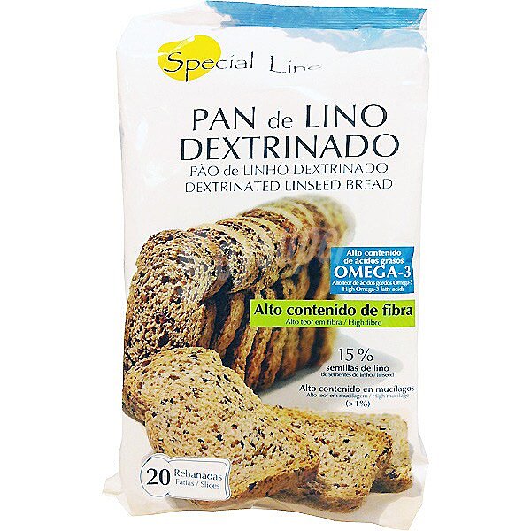 pan de lino dextrinado 20 rebanadas