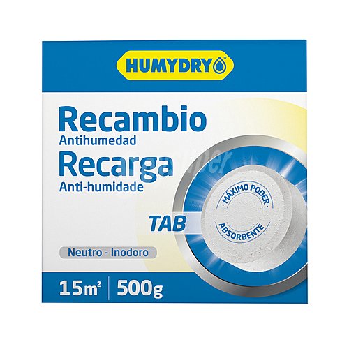 Humydry Recambio antihumedad humydry tab