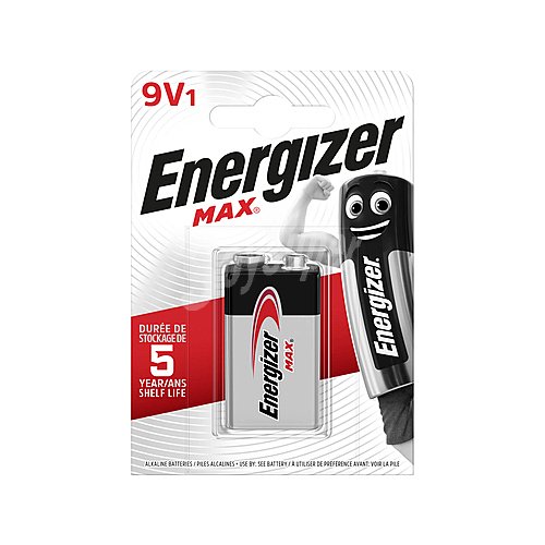 Pila alcalina de petaca, 9V, 61, energizer Max