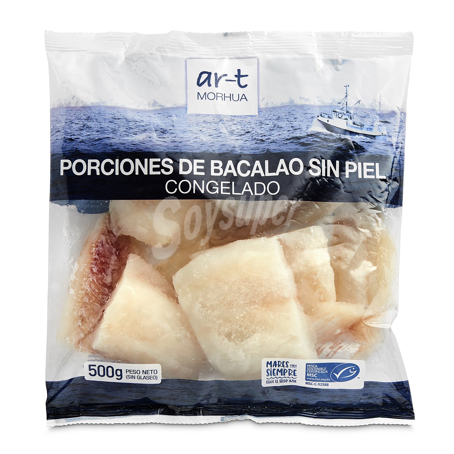 Porciones de bacalao sin piel MSC Ar-t morhua